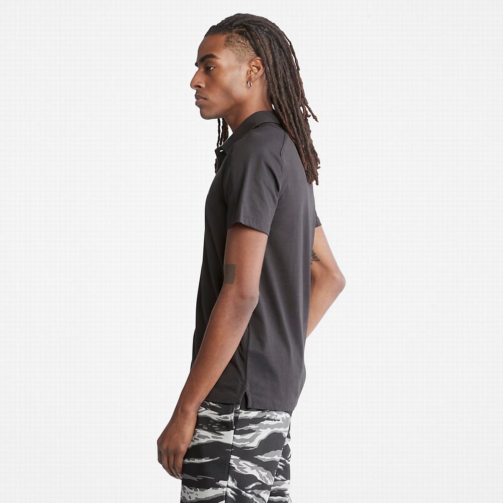 Timberland TimberFresh™ Supima® Pamuklu Polo Gömlek Erkek Siyah | TR-5641R