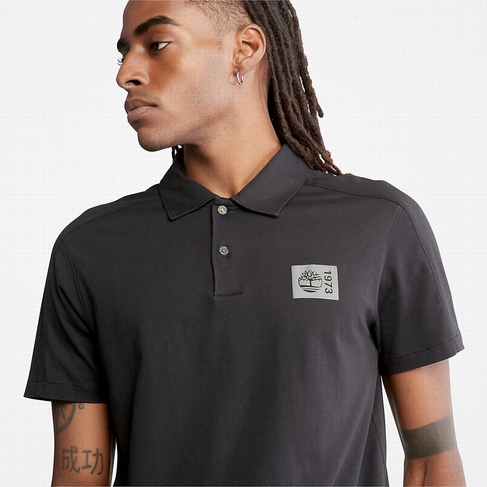 Timberland TimberFresh™ Supima® Pamuklu Polo Gömlek Erkek Siyah | TR-5641R