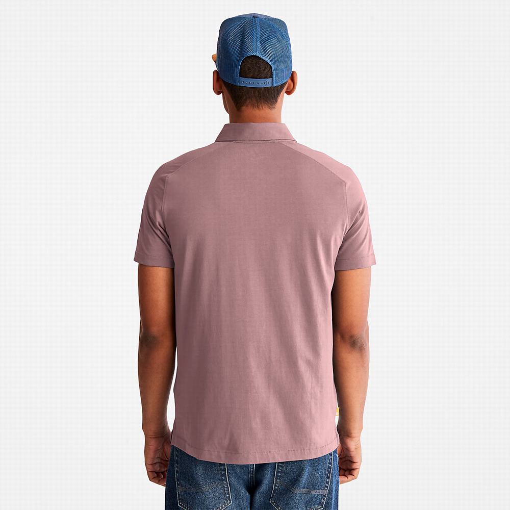 Timberland TimberFresh™ Supima® Pamuklu Polo Gömlek Erkek Pembe | TR-7960E