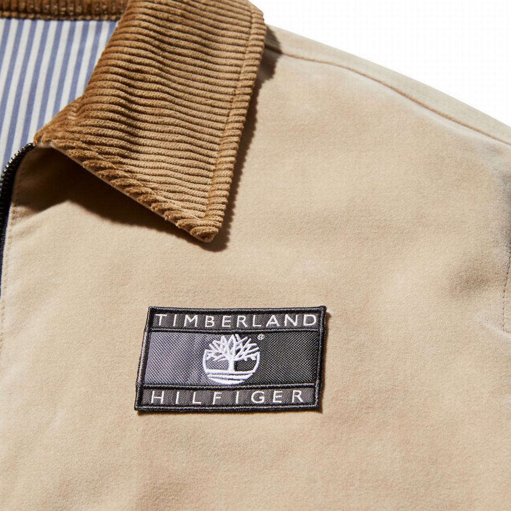 Timberland Tommy Hilfiger x Timberland® Re-imagined Reversible Cargo Ceket Erkek Bej Rengi | TR-2081T