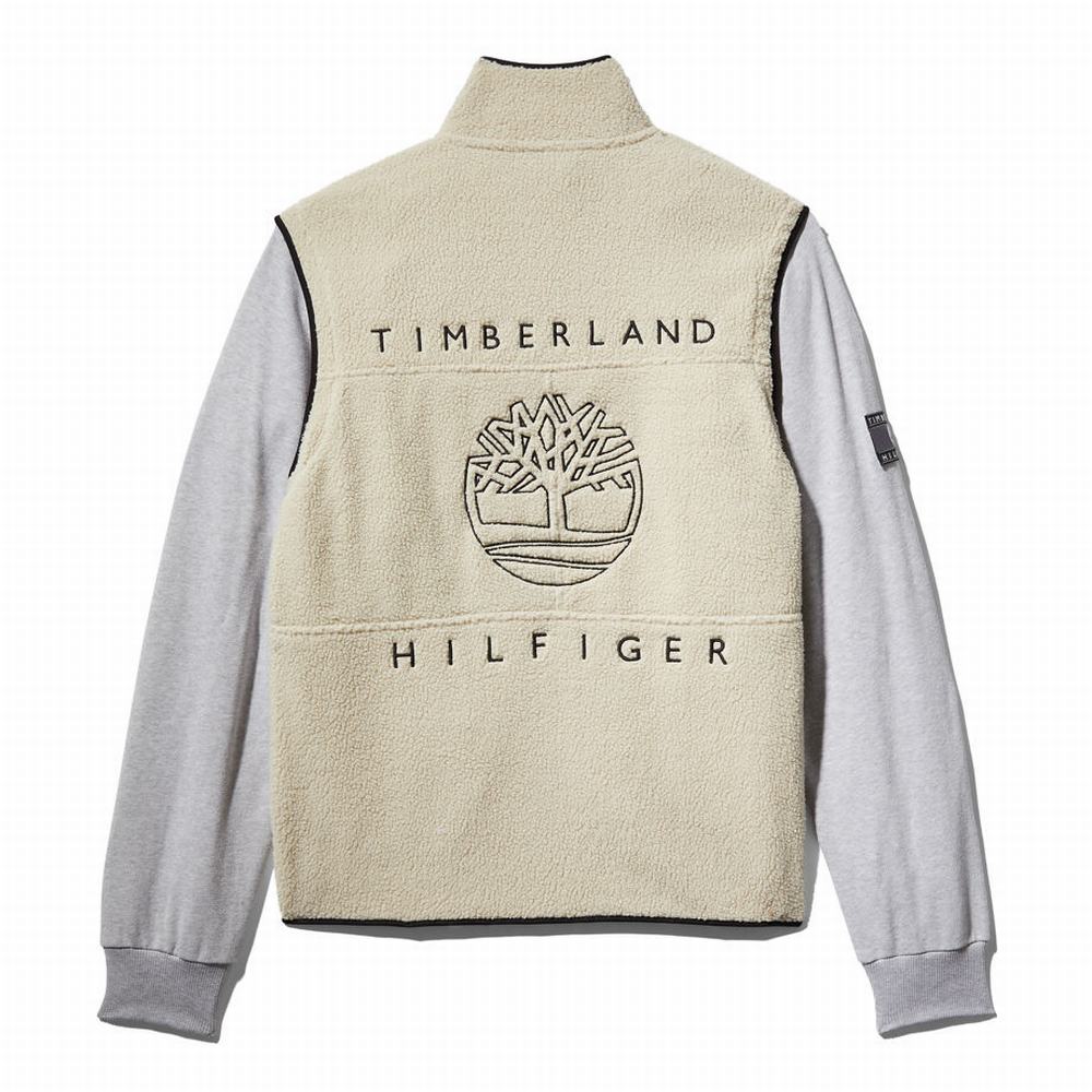 Timberland Tommy Hilfiger x Timberland® Re-imagined Hibrit Polar Ceketler Erkek Bej Rengi | TR-2950D