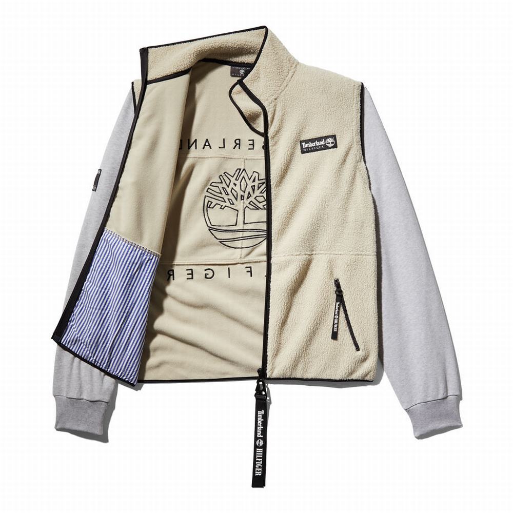 Timberland Tommy Hilfiger x Timberland® Re-imagined Hibrit Polar Ceketler Erkek Bej Rengi | TR-2950D