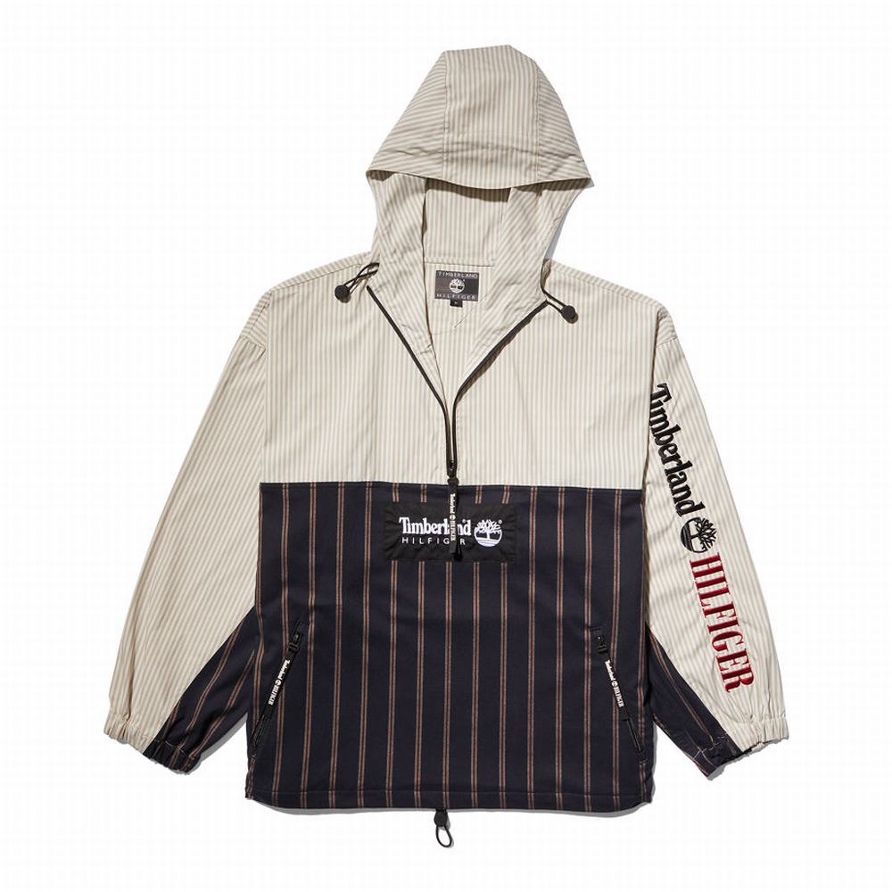 Timberland Tommy Hilfiger x Timberland® Re-imagined Çizgili Overshirt Ceket Erkek Mavi | TR-4257S