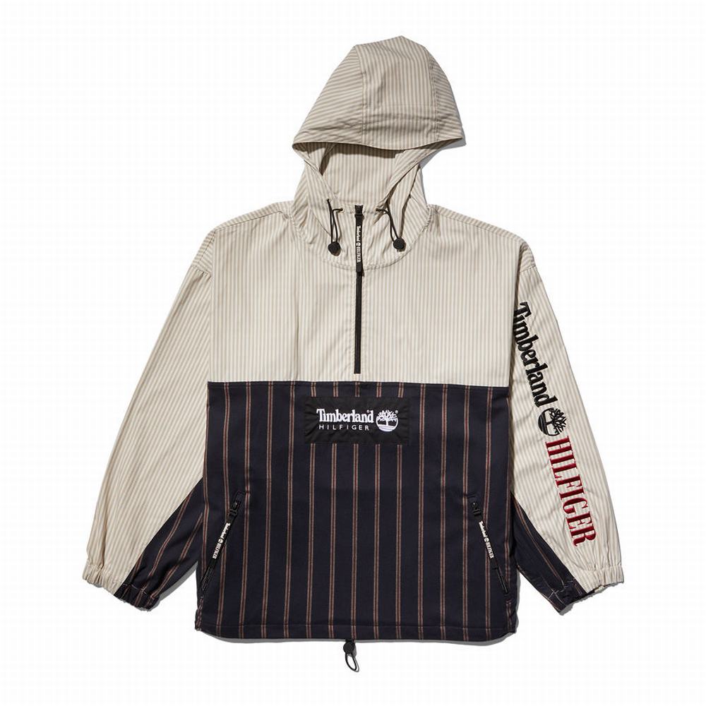 Timberland Tommy Hilfiger x Timberland® Re-imagined Çizgili Overshirt Ceket Erkek Mavi | TR-4257S