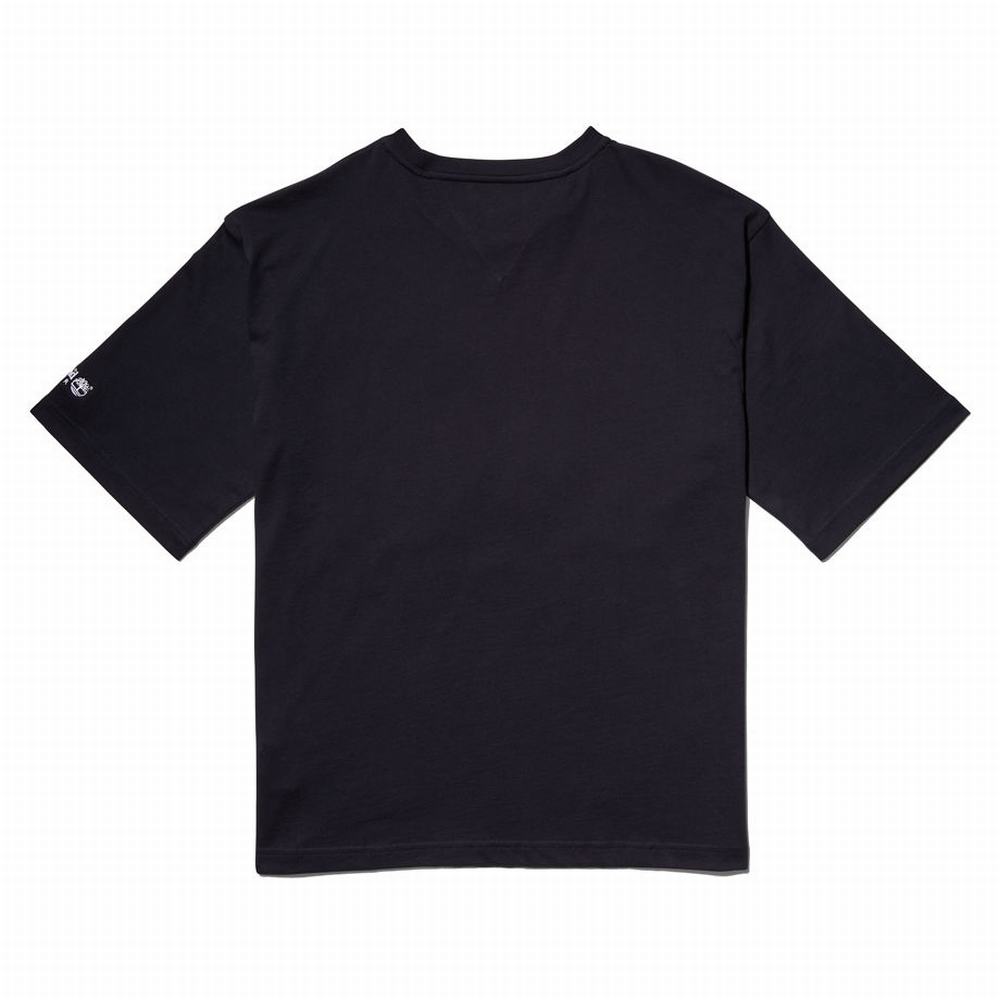 Timberland Tommy Hilfiger x Timberland® Re-imagined Logo Tişört Erkek Siyah | TR-6748A