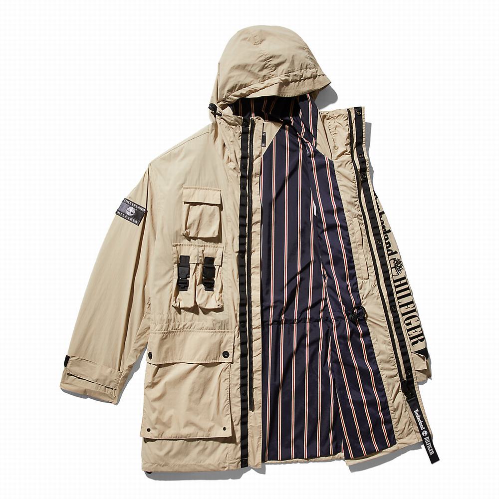 Timberland Tommy Hilfiger x Timberland® Re-imagined Reversible Cargo Parka Ceketler Erkek Bej Rengi | TR-9612E