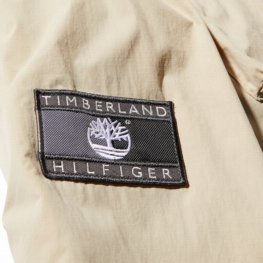 Timberland Tommy Hilfiger x Timberland® Re-imagined Reversible Cargo Parka Ceketler Erkek Bej Rengi | TR-9612E