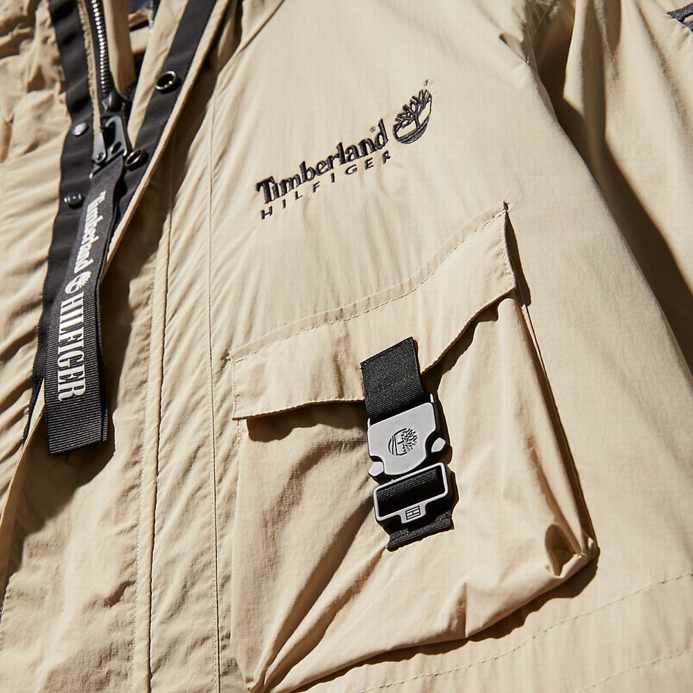 Timberland Tommy Hilfiger x Timberland® Re-imagined Reversible Cargo Parka Ceketler Erkek Bej Rengi | TR-9612E