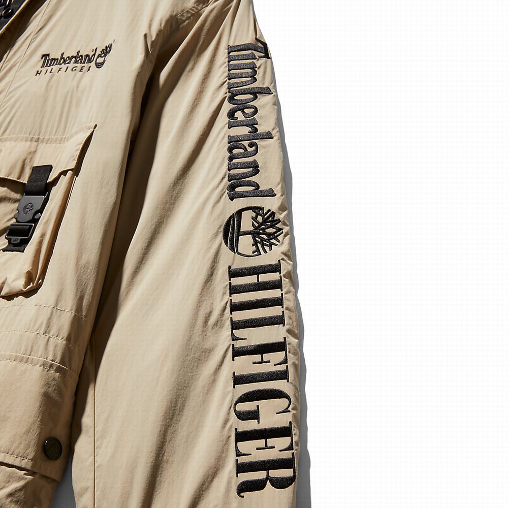 Timberland Tommy Hilfiger x Timberland® Re-imagined Reversible Cargo Parka Ceketler Erkek Bej Rengi | TR-9612E