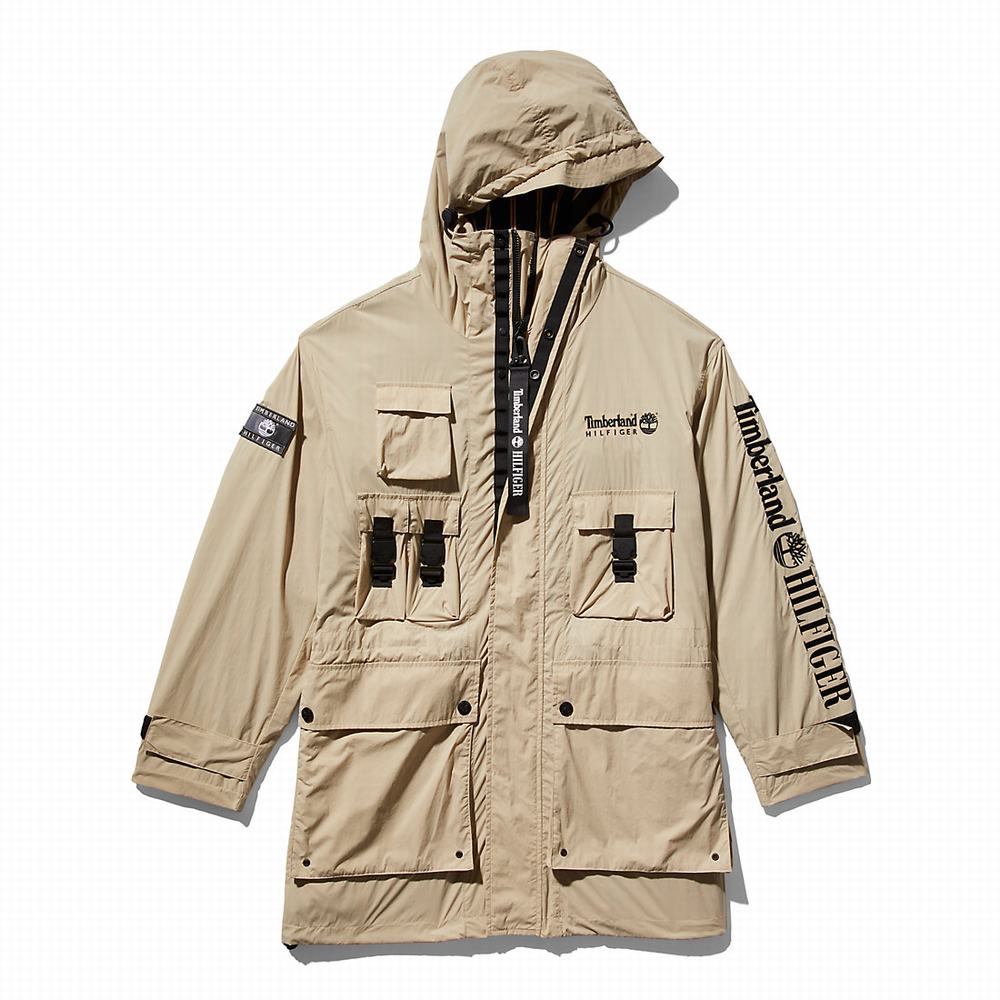 Timberland Tommy Hilfiger x Timberland® Re-imagined Reversible Cargo Parka Ceketler Erkek Bej Rengi | TR-9612E