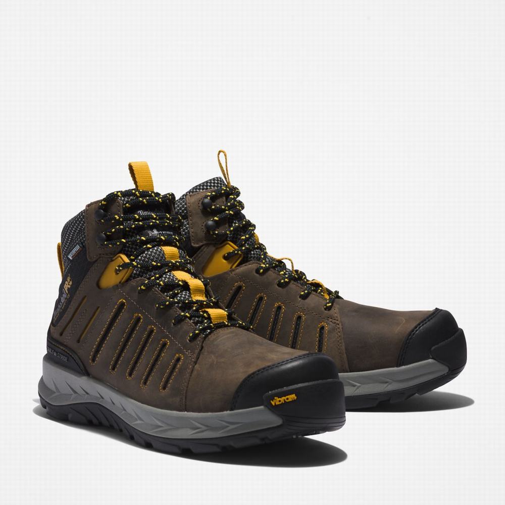 Timberland Trailwind Waterproof Comp-Burunlu Iş Botu Erkek Kahverengi Sarı | TR-9401L