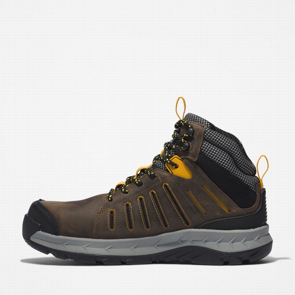 Timberland Trailwind Waterproof Comp-Burunlu Iş Botu Erkek Kahverengi Sarı | TR-9401L