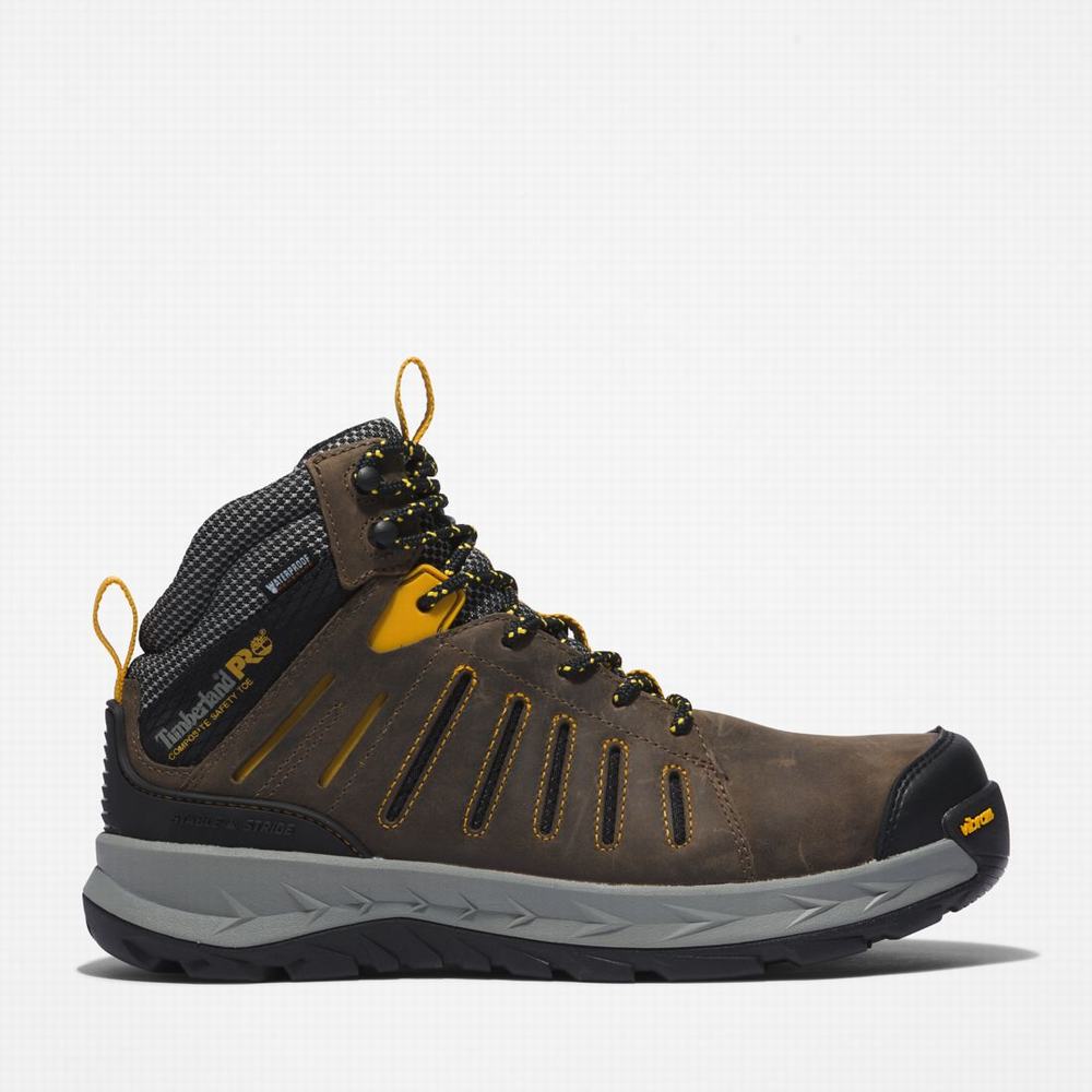 Timberland Trailwind Waterproof Comp-Burunlu Iş Botu Erkek Kahverengi Sarı | TR-9401L