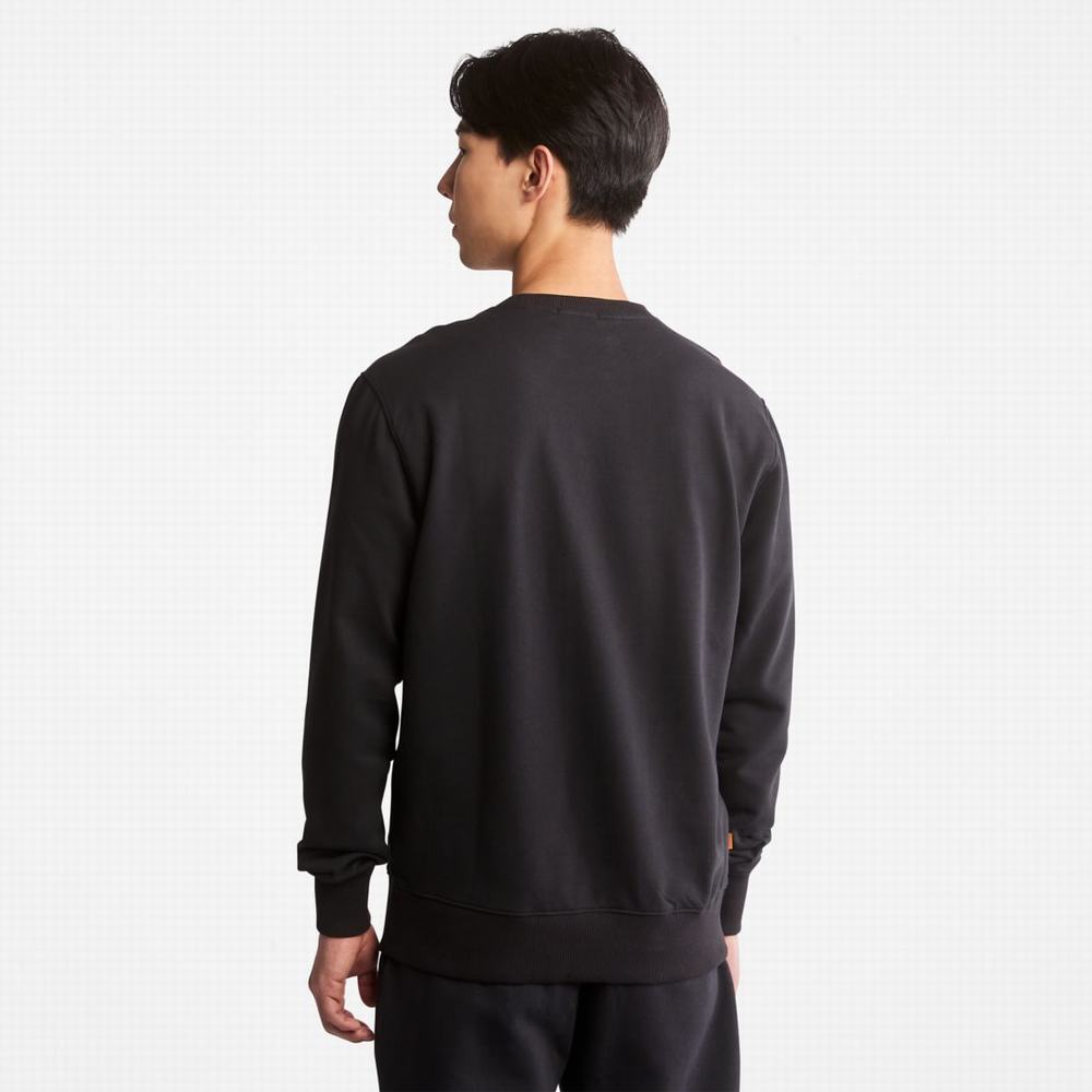 Timberland Tree Logo Crewneck Tişörtü Erkek Siyah Kahverengi | TR-1437H
