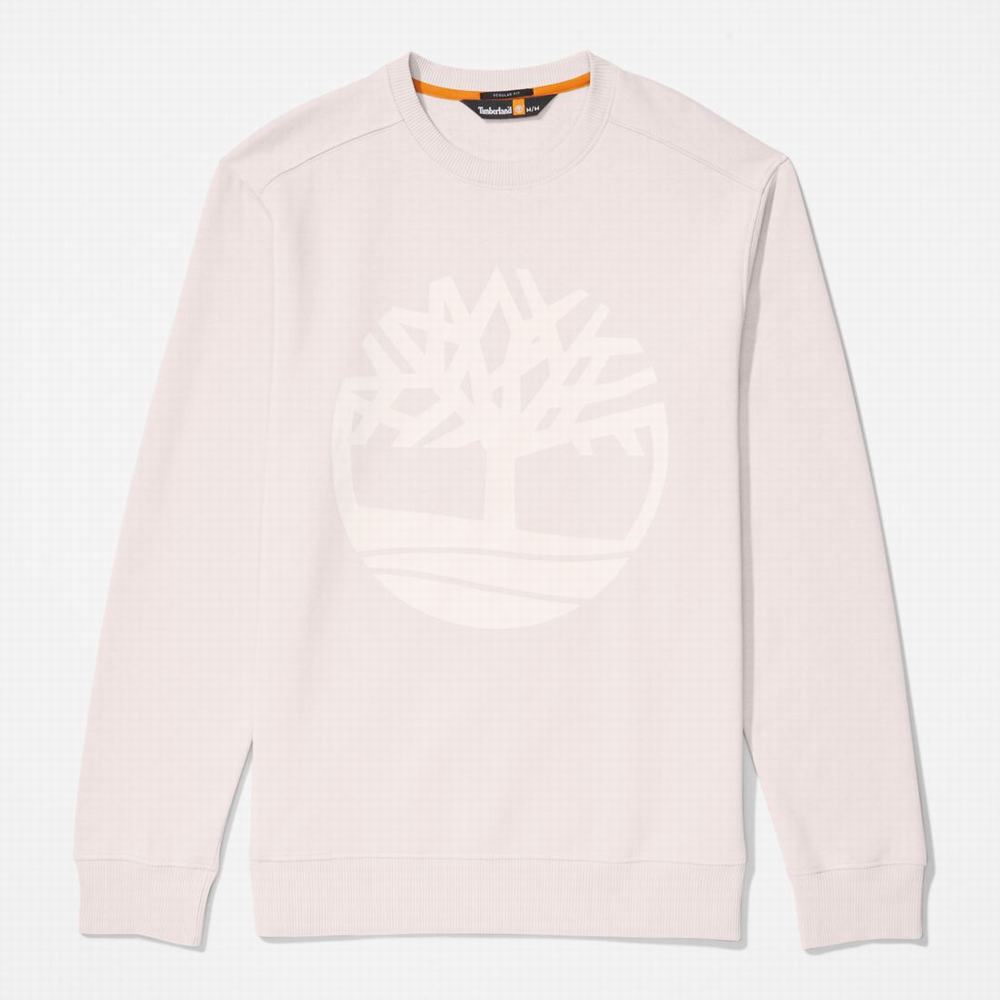 Timberland Tree Logo Crewneck Tişörtü Erkek Taupe | TR-3079F