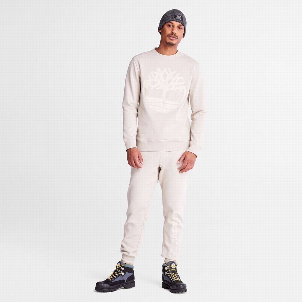 Timberland Tree Logo Crewneck Tişörtü Erkek Taupe | TR-3079F