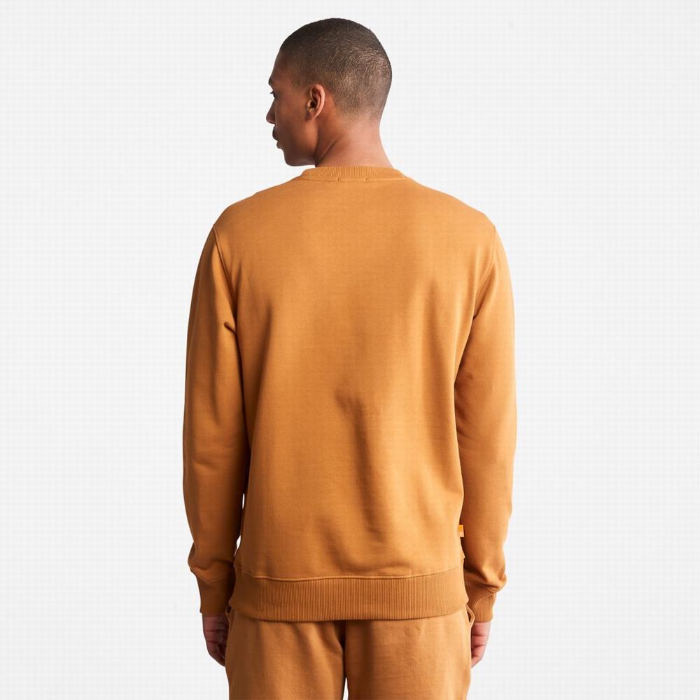 Timberland Tree Logo Crewneck Tişörtü Erkek Kahverengi Siyah | TR-7482G
