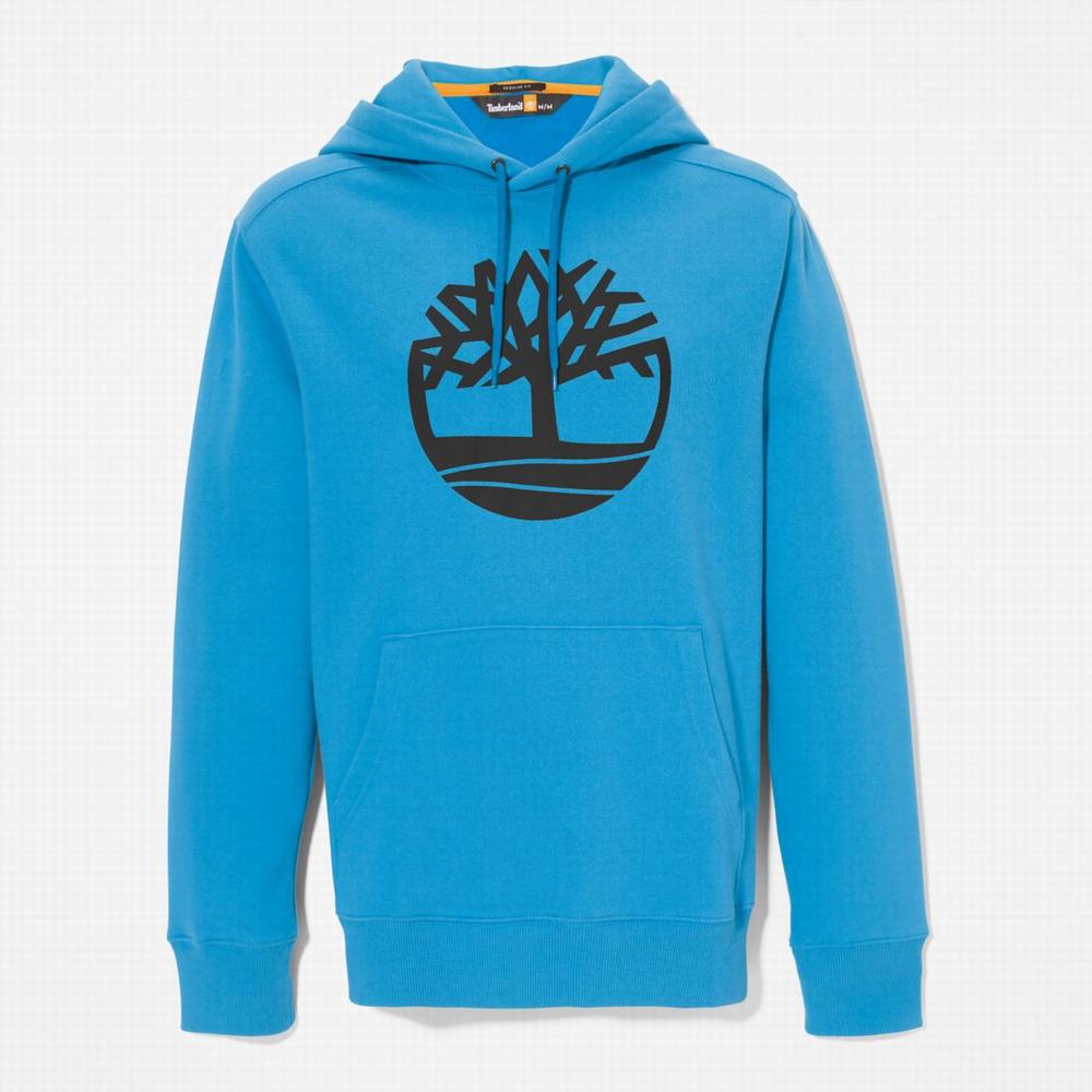Timberland Tree-Logo Kapüşonlu Sweatshirt Erkek Açık Mavi Siyah | TR-4069V