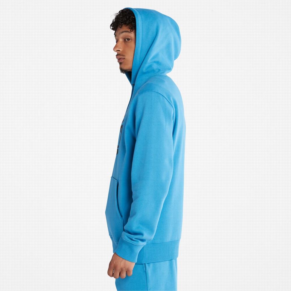 Timberland Tree-Logo Kapüşonlu Sweatshirt Erkek Açık Mavi Siyah | TR-4069V