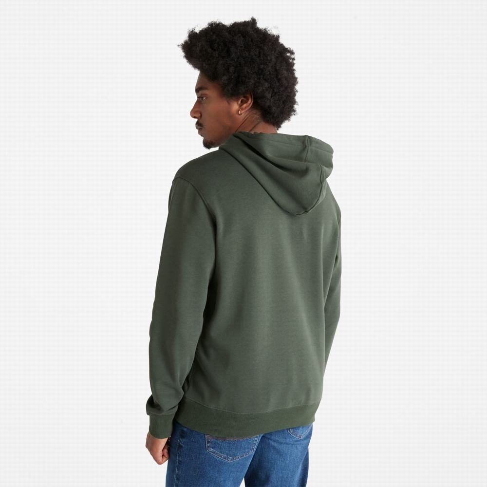 Timberland Tree-Logo Kapüşonlu Sweatshirt Erkek Koyu Zeytin Yeşili Kahverengi | TR-5129B