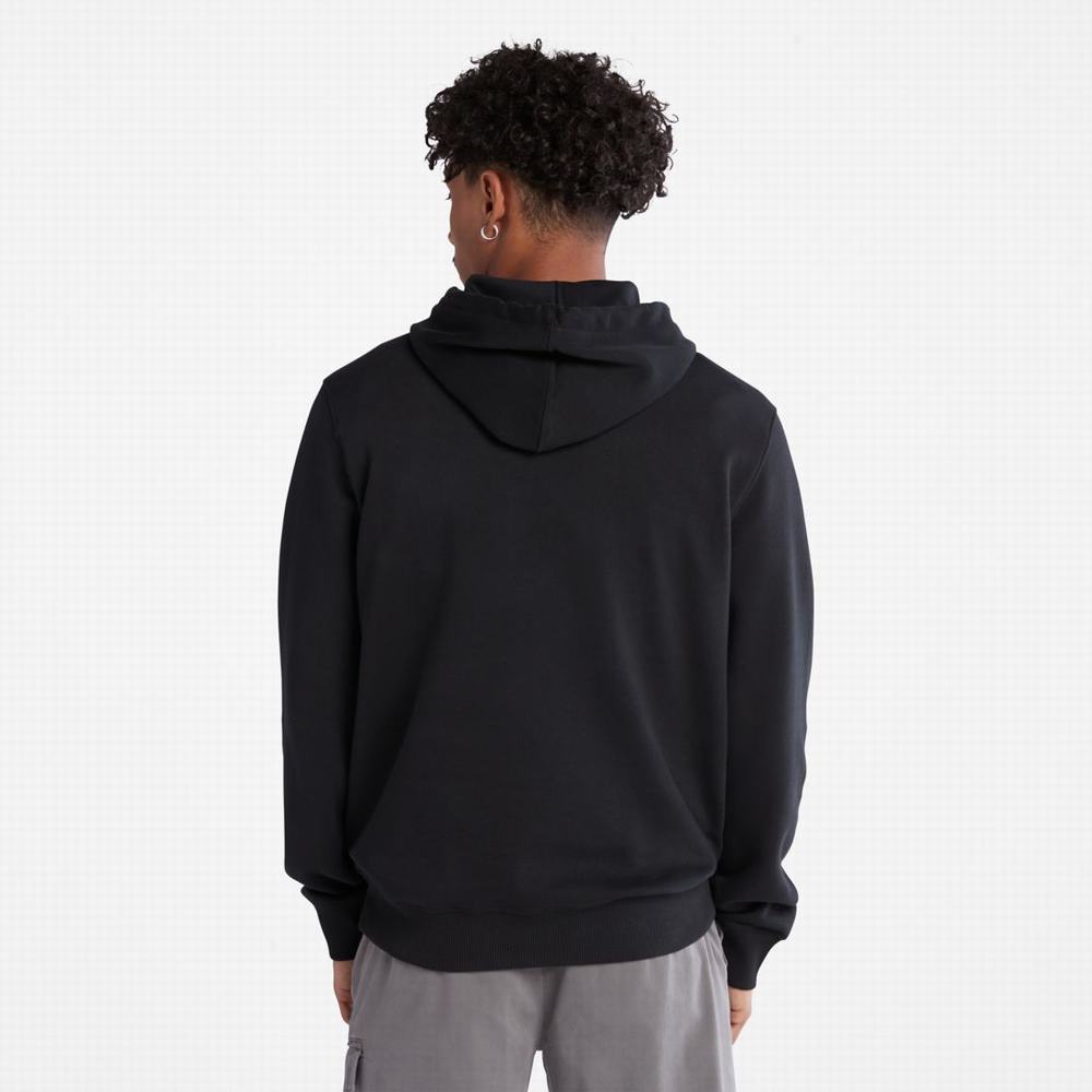 Timberland Tree-Logo Kapüşonlu Sweatshirt Erkek Siyah Koyu Kırmızı | TR-6872X