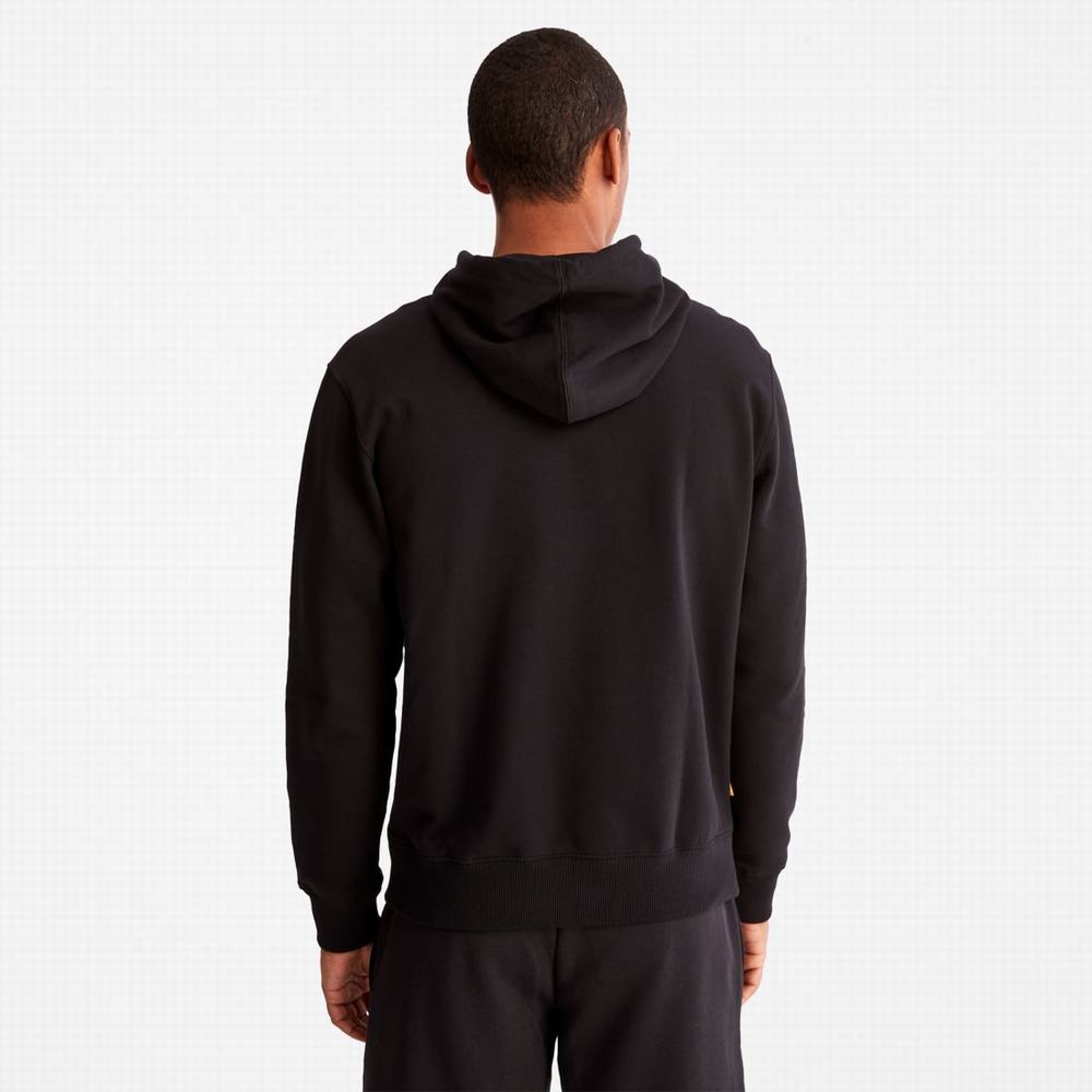 Timberland Tree-Logo Kapüşonlu Sweatshirt Erkek Siyah Kahverengi | TR-7640K