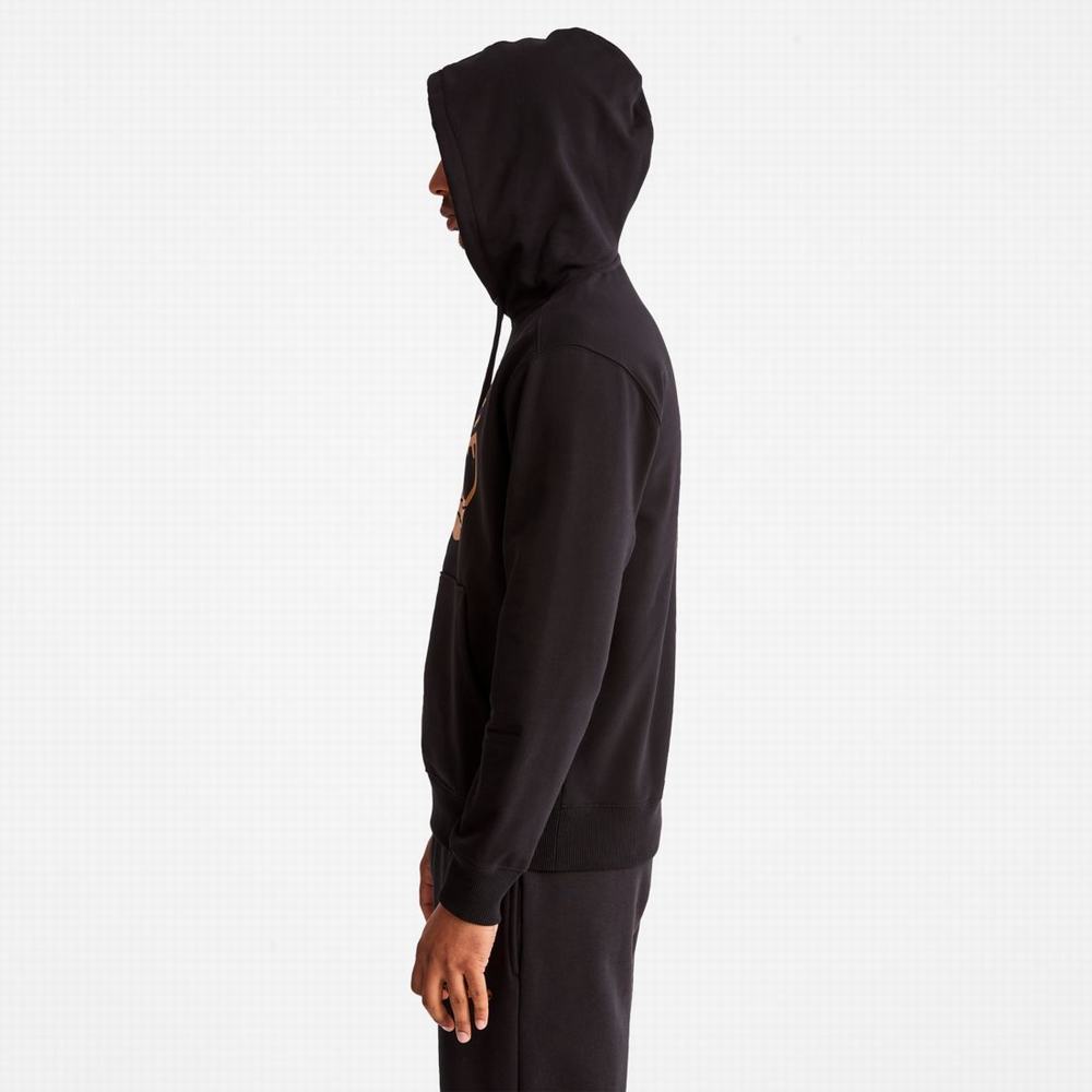 Timberland Tree-Logo Kapüşonlu Sweatshirt Erkek Siyah Kahverengi | TR-7640K