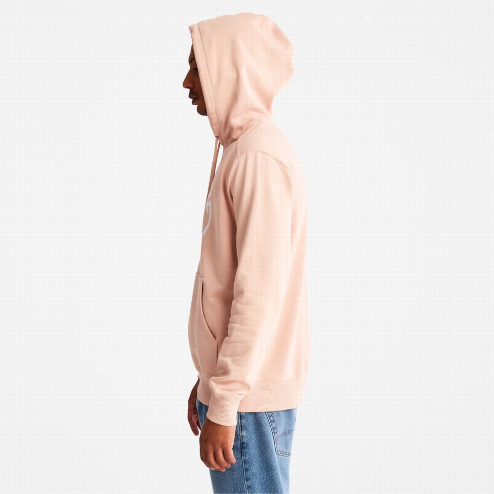 Timberland Tree-Logo Kapüşonlu Sweatshirt Erkek Pembe | TR-9028H