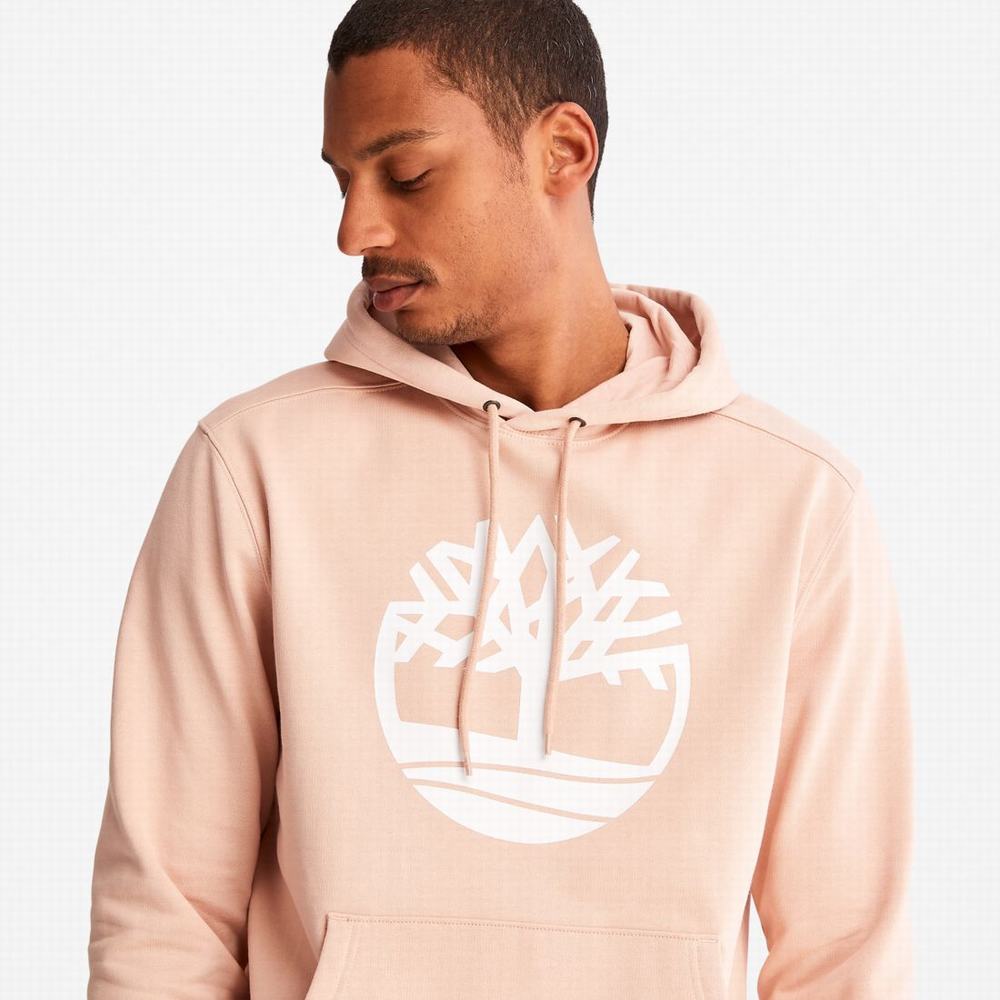 Timberland Tree-Logo Kapüşonlu Sweatshirt Erkek Pembe | TR-9028H