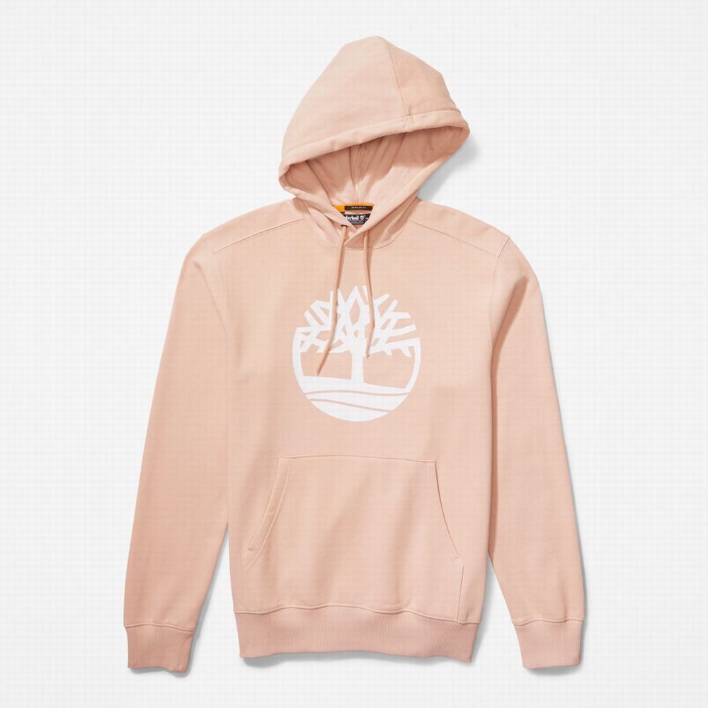 Timberland Tree-Logo Kapüşonlu Sweatshirt Erkek Pembe | TR-9028H