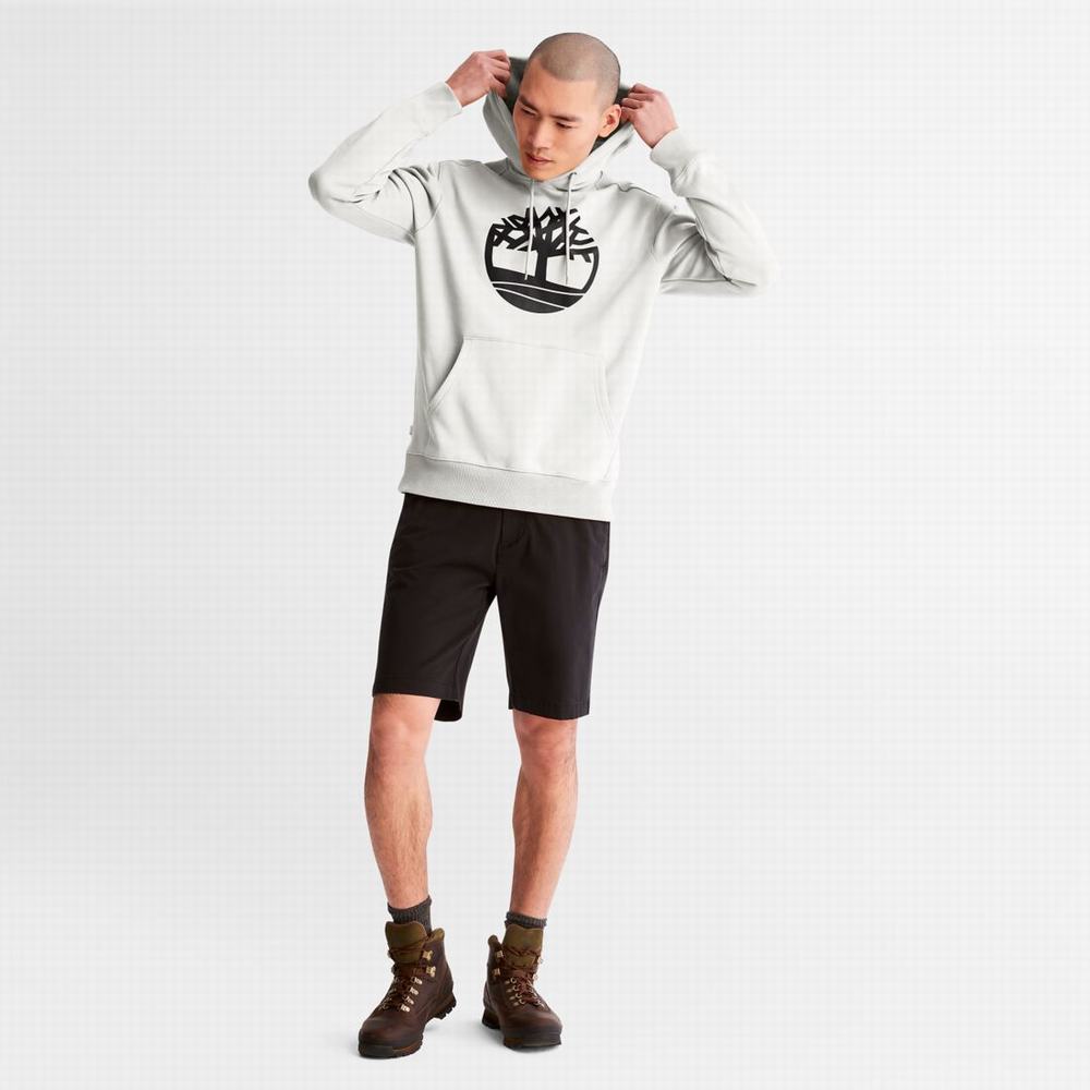 Timberland Tree-Logo Kapüşonlu Sweatshirt Erkek Beyaz | TR-9680J