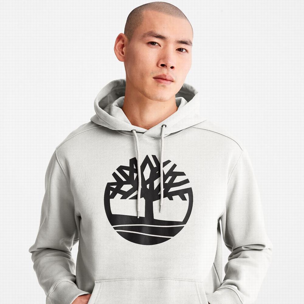 Timberland Tree-Logo Kapüşonlu Sweatshirt Erkek Beyaz | TR-9680J