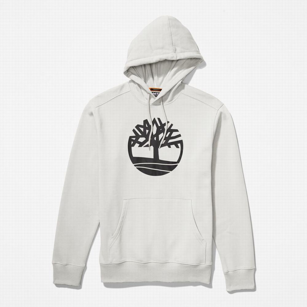 Timberland Tree-Logo Kapüşonlu Sweatshirt Erkek Beyaz | TR-9680J