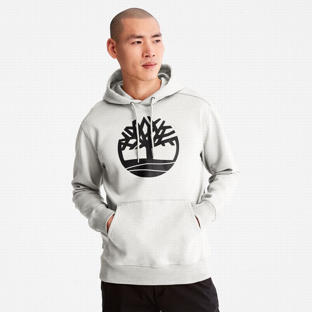 Timberland Tree-Logo Kapüşonlu Sweatshirt Erkek Beyaz | TR-9680J