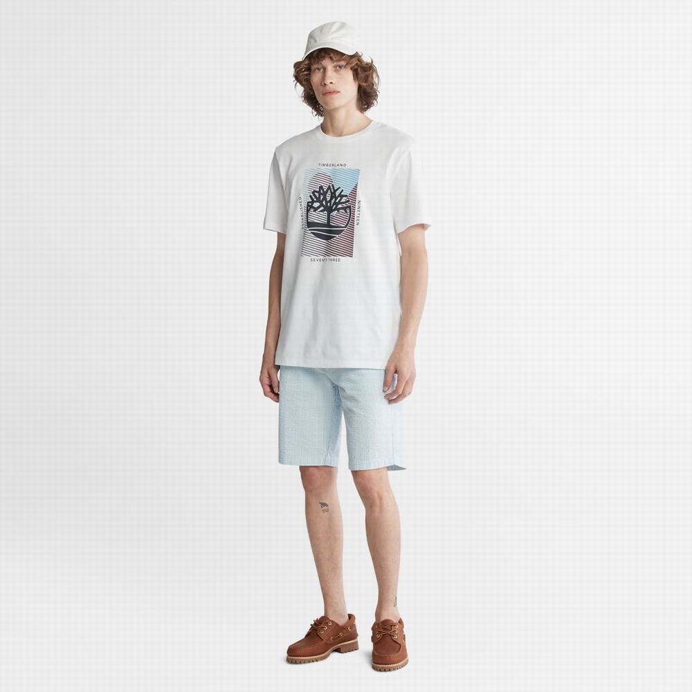 Timberland Tree-Logo Tişört Erkek Beyaz | TR-3128S