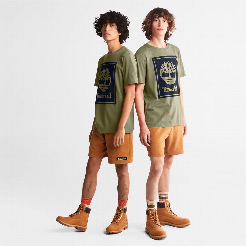 Timberland Tree Logo Tişört Erkek Gri | TR-0651U