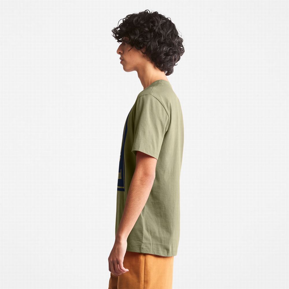 Timberland Tree Logo Tişört Erkek Gri | TR-0651U