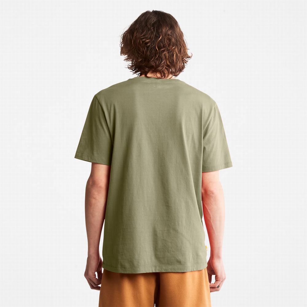 Timberland Tree Logo Tişört Erkek Gri | TR-0651U