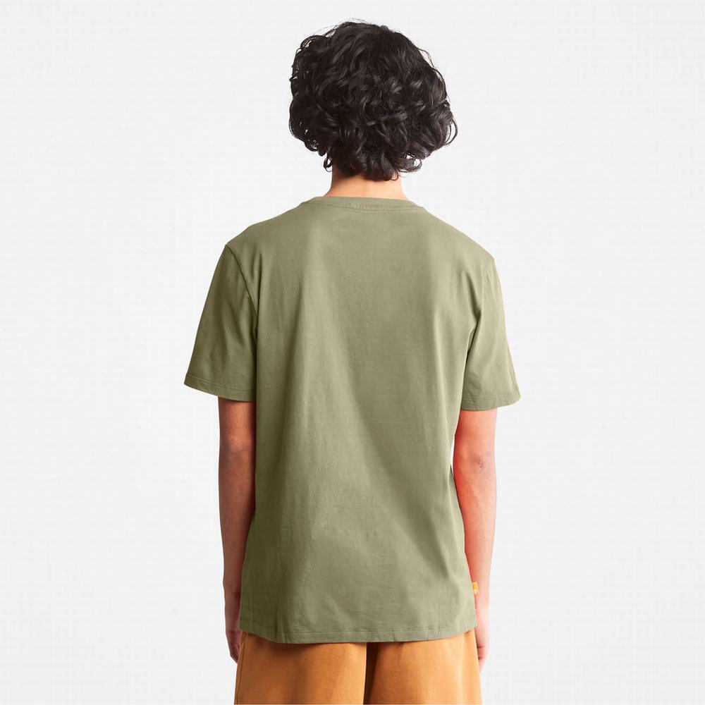 Timberland Tree Logo Tişört Erkek Gri | TR-0651U