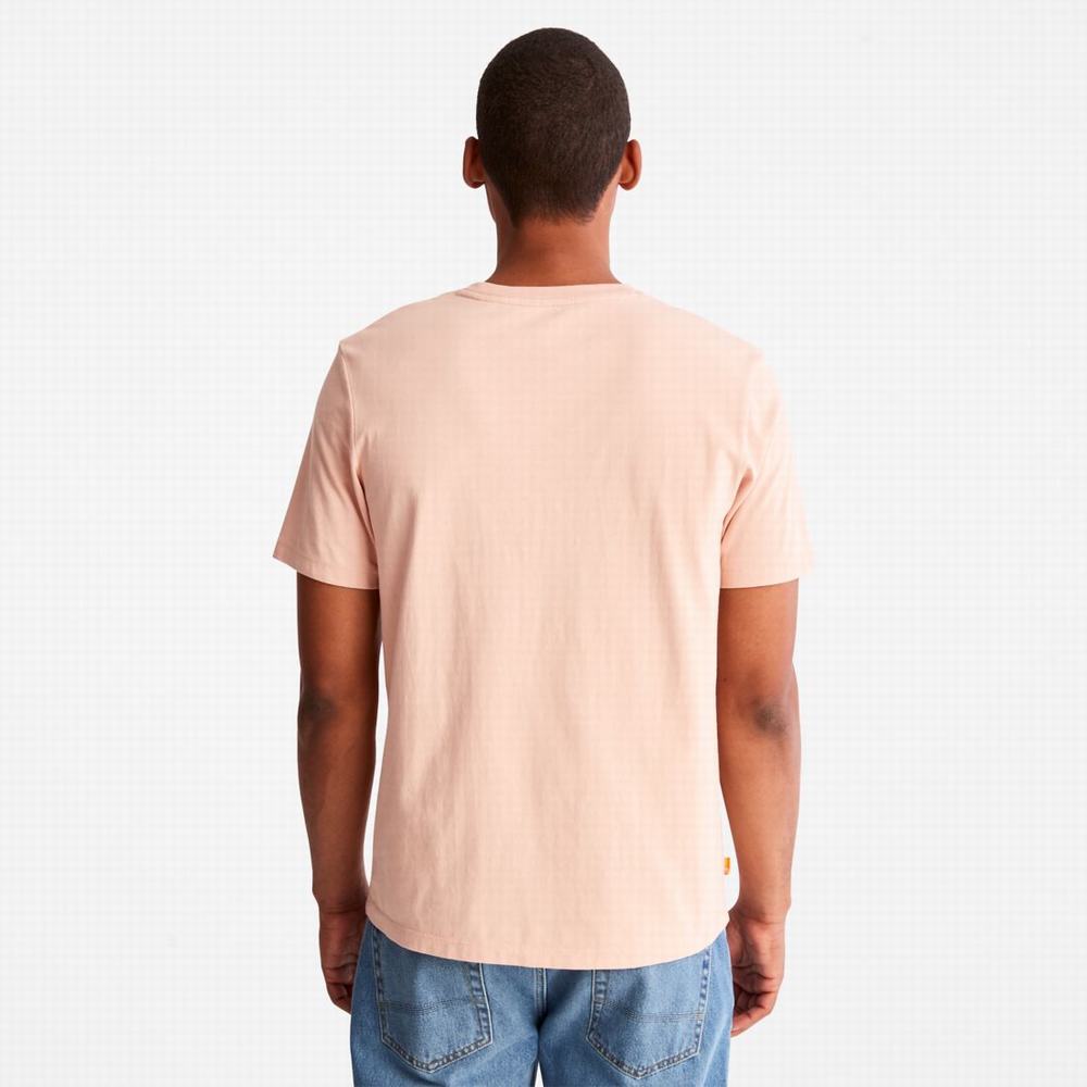 Timberland Tree-Logo Tişört Erkek Pembe | TR-3854D