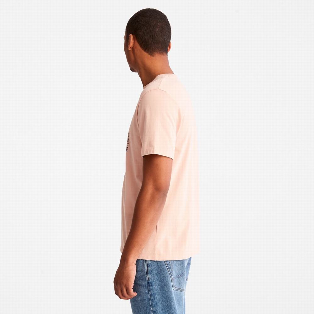 Timberland Tree-Logo Tişört Erkek Pembe | TR-3854D