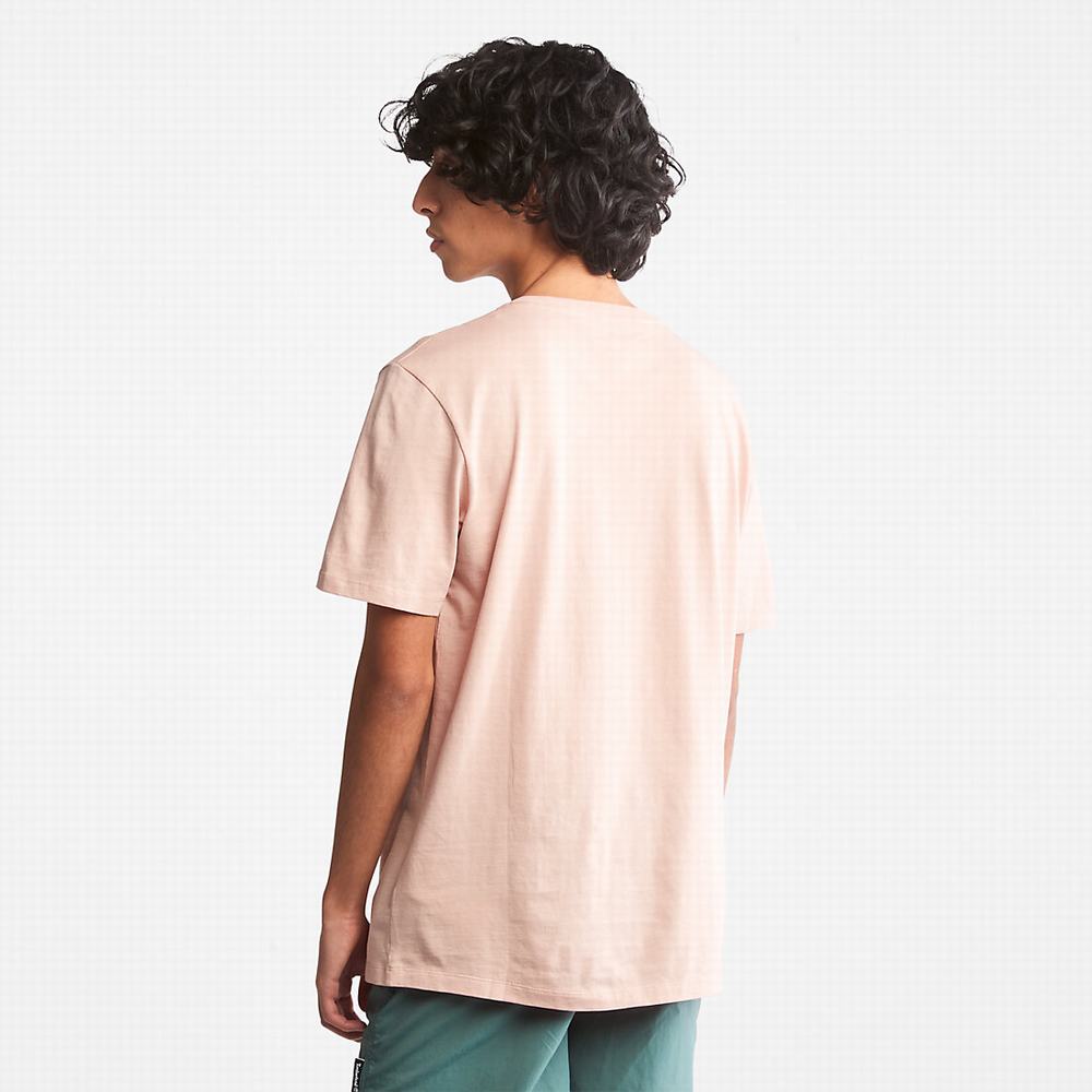 Timberland Tree Logo Tişört Erkek Pembe | TR-6493C