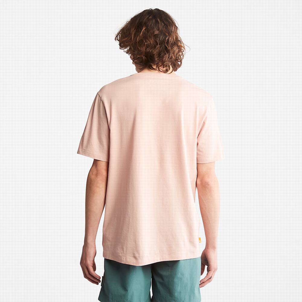 Timberland Tree Logo Tişört Erkek Pembe | TR-6493C
