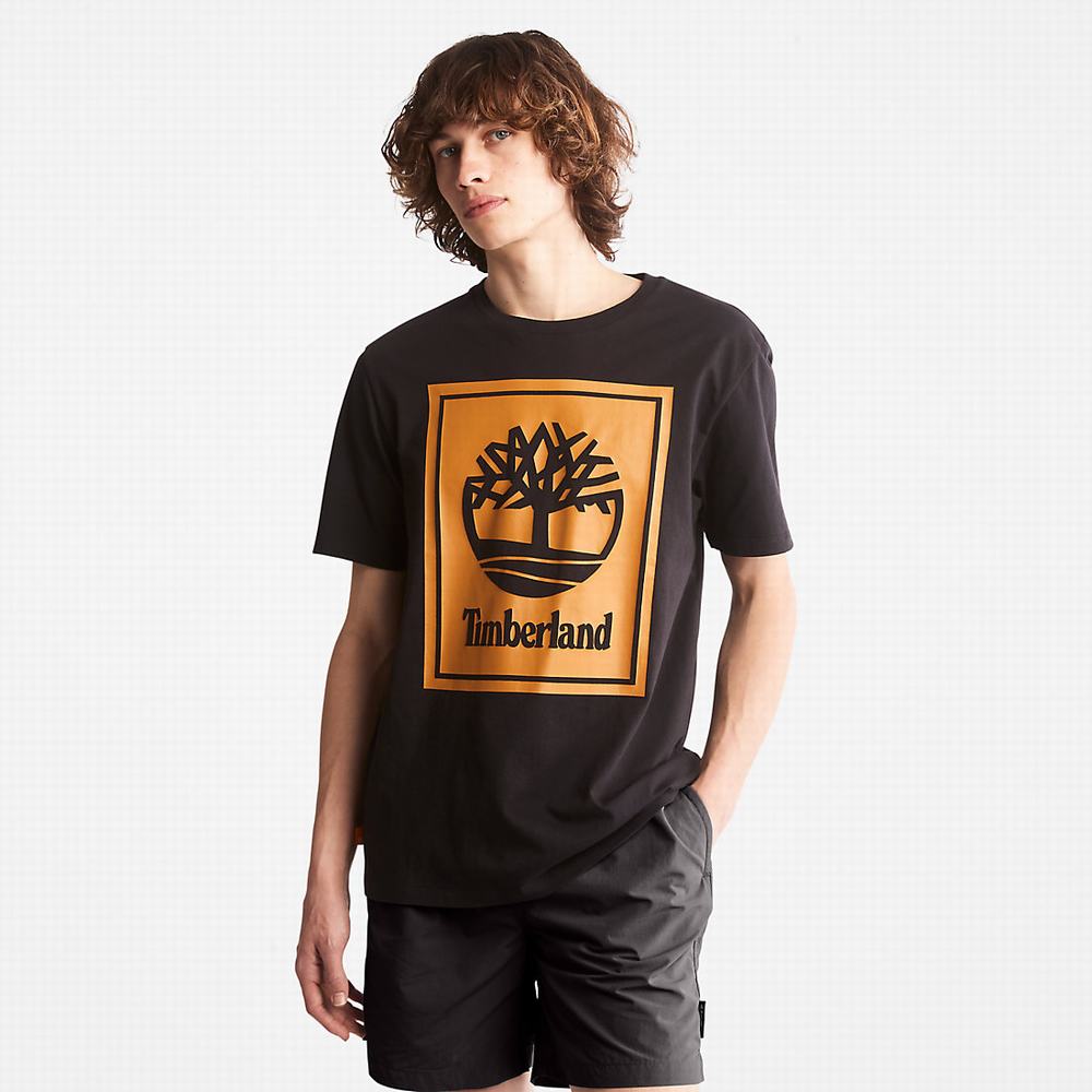 Timberland Tree Logo Tişört Erkek Siyah | TR-3701A