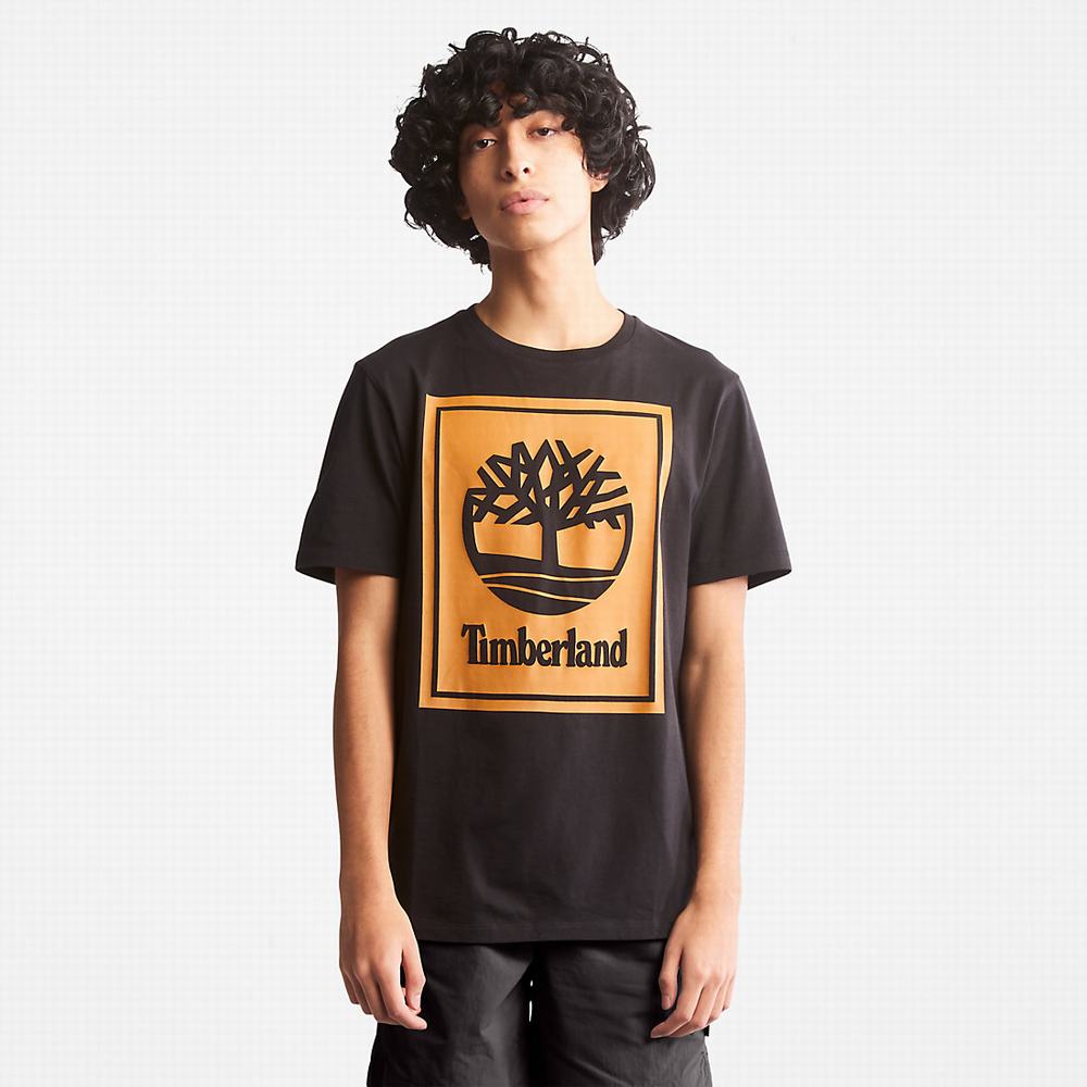 Timberland Tree Logo Tişört Erkek Siyah | TR-3701A