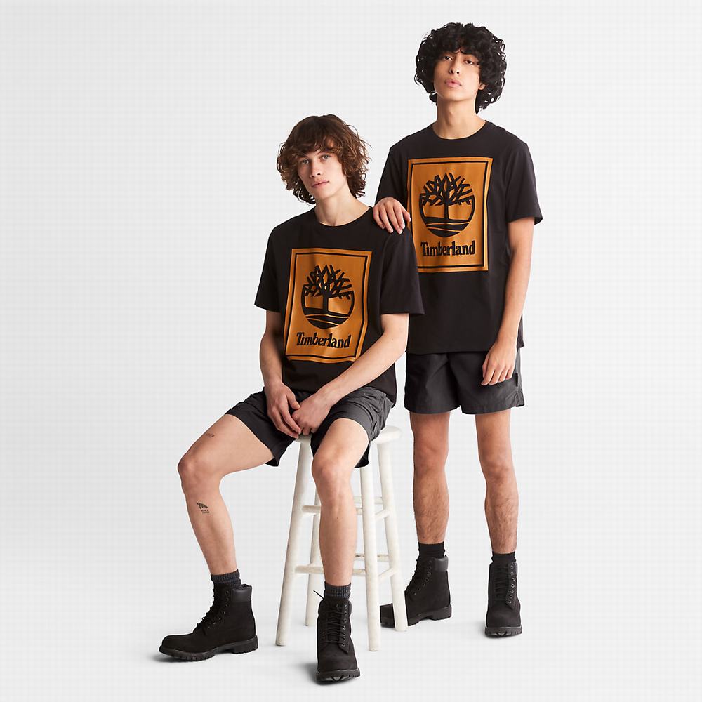Timberland Tree Logo Tişört Erkek Siyah | TR-3701A