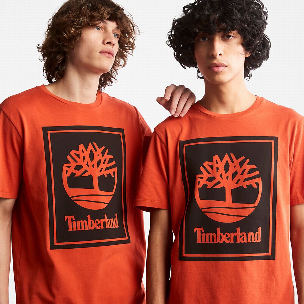 Timberland Tree Logo Tişört Erkek Turuncu | TR-4681D
