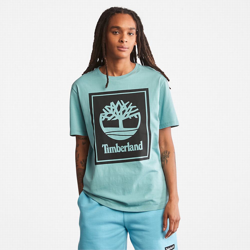 Timberland Tree Logo Tişört Kadın Açık Mavi | TR-8072X