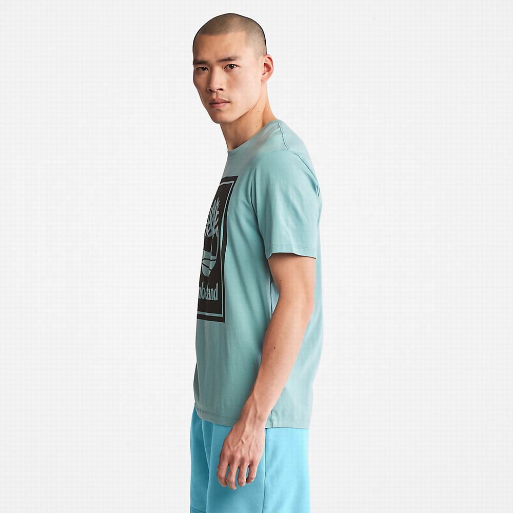 Timberland Tree Logo Tişört Kadın Açık Mavi | TR-8072X