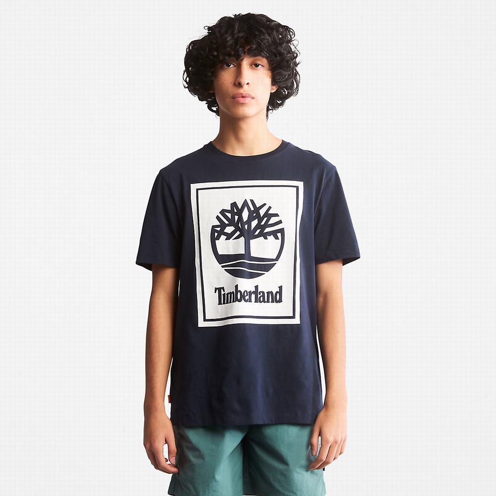 Timberland Tree Logo Tişört Kadın Lacivert | TR-1853E
